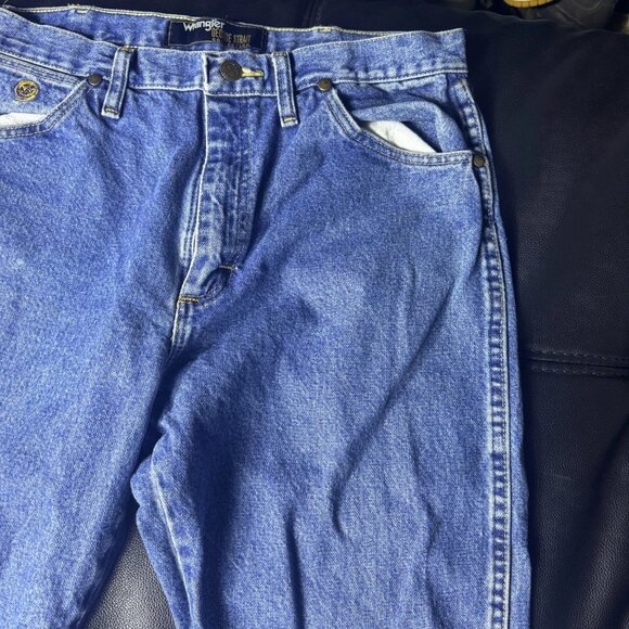 Wrangler George Strait Men's Jeans Blue Denim Straight Leg 13MGSHD Cowboy 33x34 - Picture 4 of 14